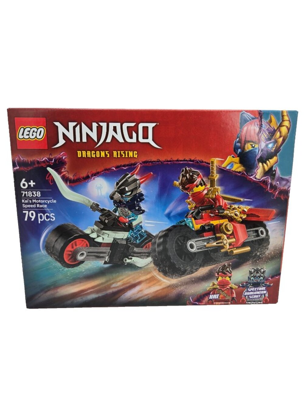 LEGO NINJAGO Kai's Motorcycle Speed Race 71838 79pc 2 Bikes New Sealed